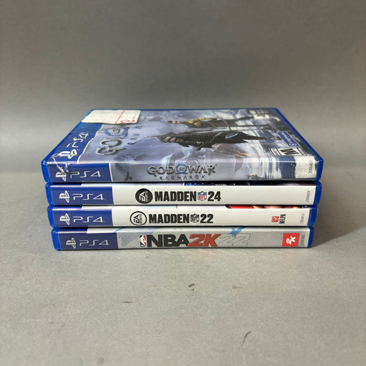 Lot of 4 Sony PlayStation 4 PS4 Games Including NBA 2K22, Madden 24 + More