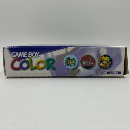 Nintendo Game Boy Color CGB-001 Grape W/ Original Box & Game Light