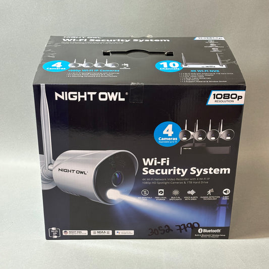 New Night Owl 1080p FHD Wi-Fi Security System WM-BTWN81-2 Open Box