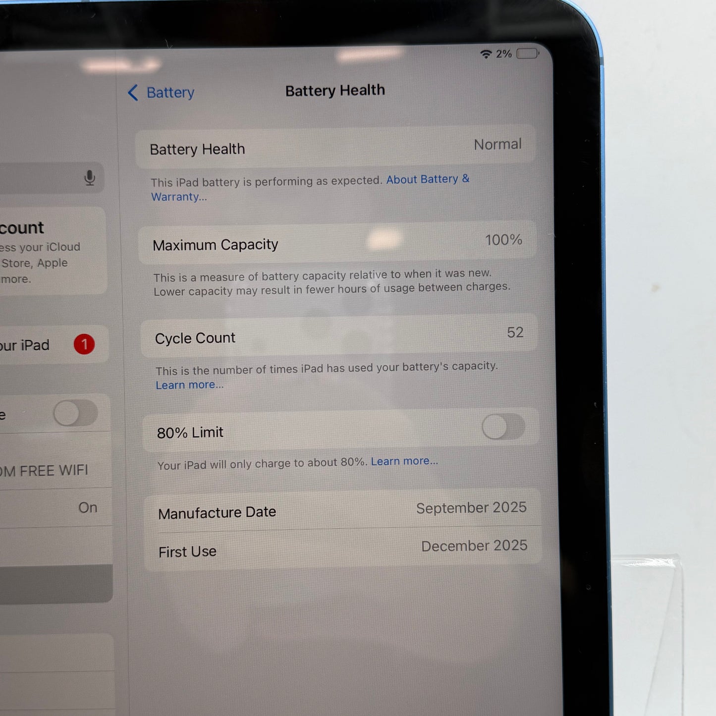 Unlocked Apple iPad Pro 11" 3rd Gen 128GB Blue MD7G4LL/A