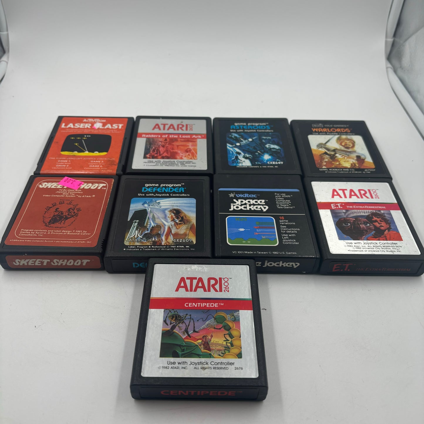 Lot of 10 Atari 2600 Games Including Donkey kong MoonPatrol & More