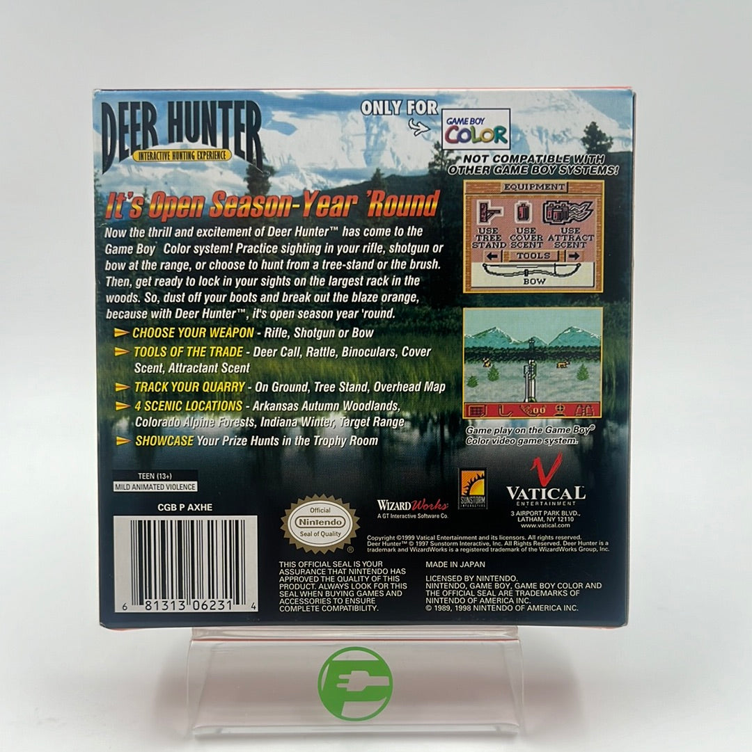 Deer Hunter (Nintendo GameBoy Color, 1999) CIB