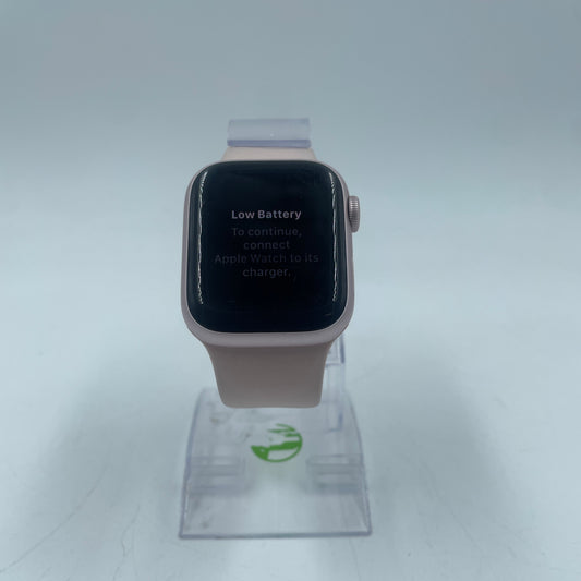 Unlocked Apple Watch Series 9 41MM Pink Aluminum Pink Rubber A1858