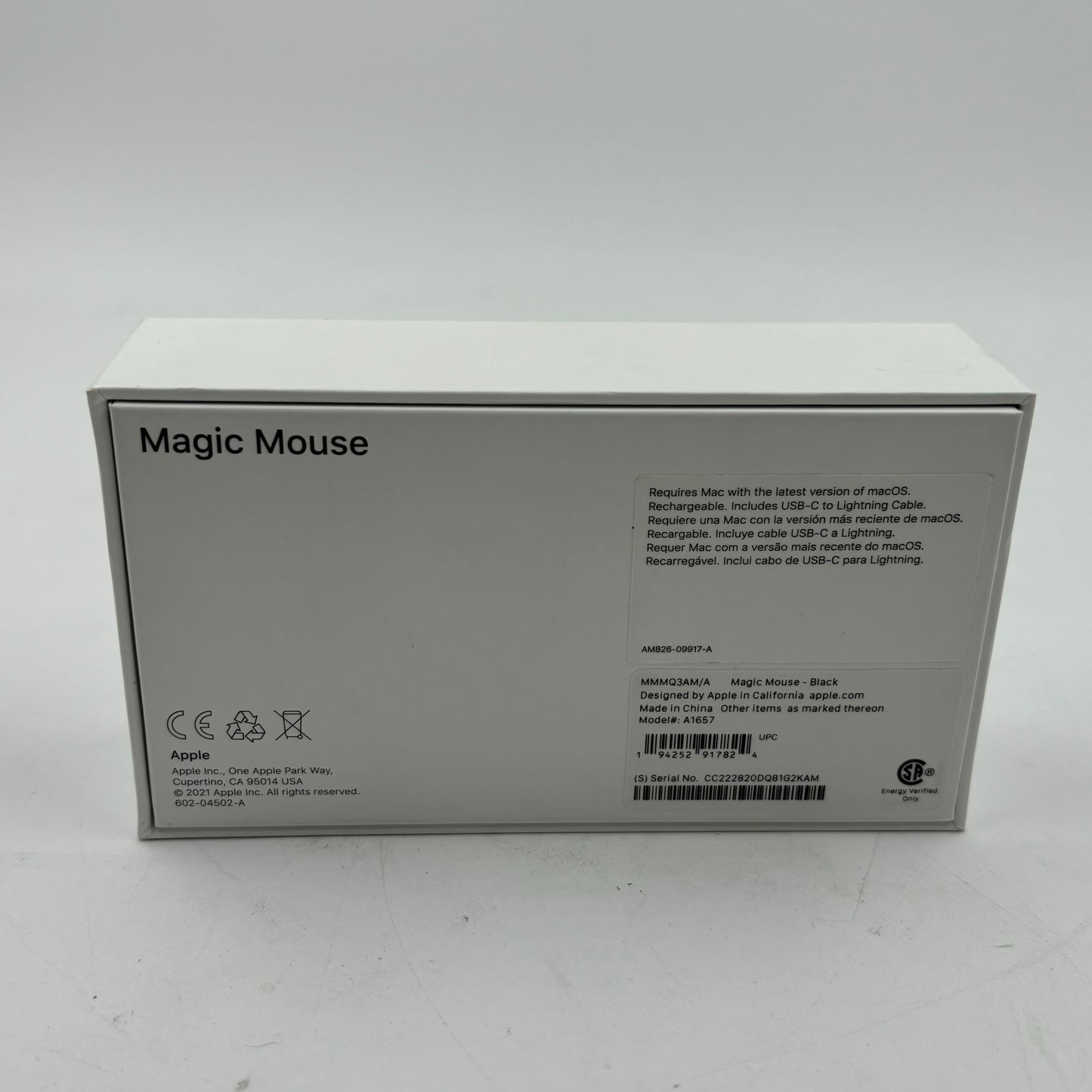 Apple Magic Mouse 2 White A1657