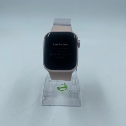 Unlocked Apple Watch Series 9 41MM Pink Aluminum Pink Rubber A1858
