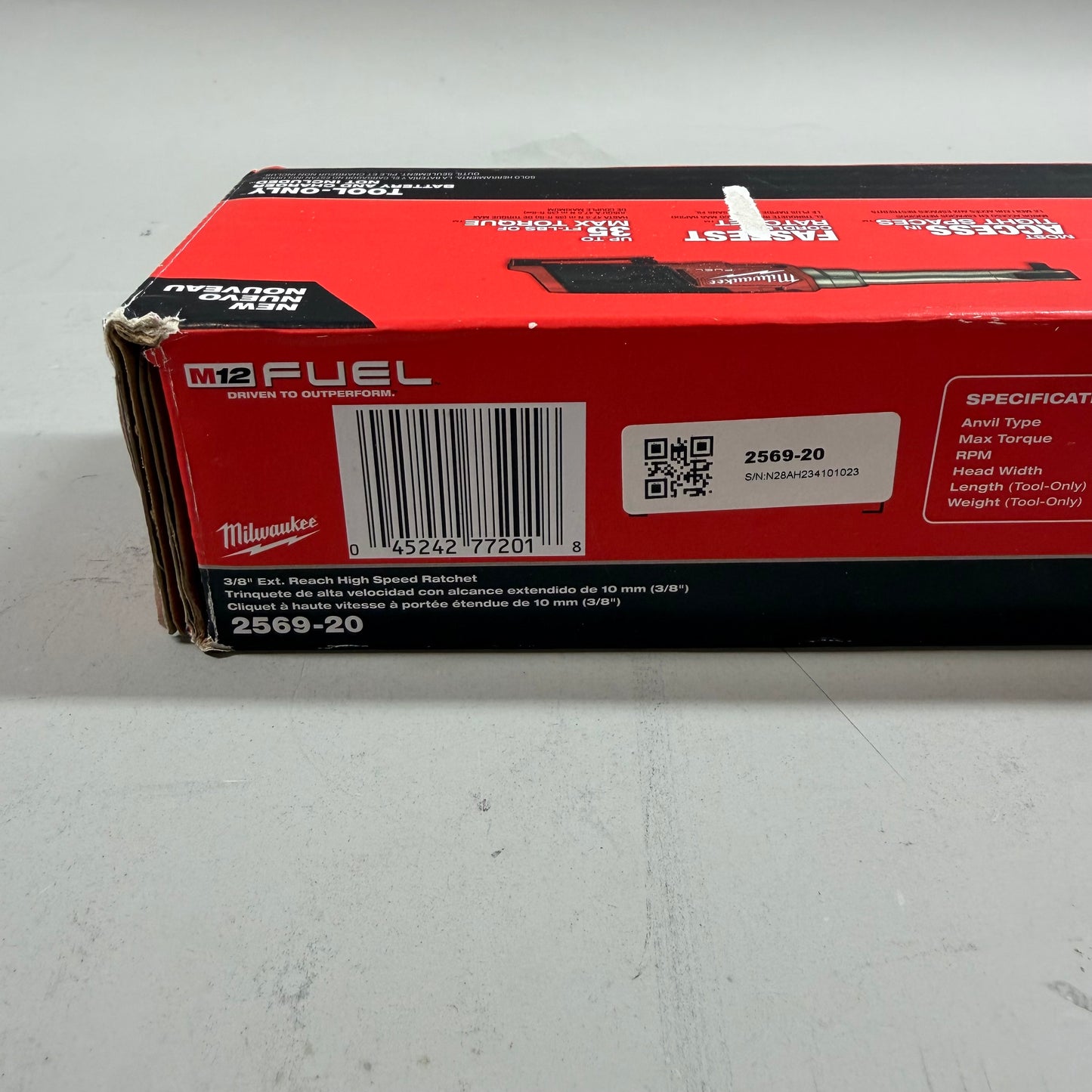 Milwaukee 2569-20 Brushless Cordless 3/8 IN. Extended High Speed Rachet