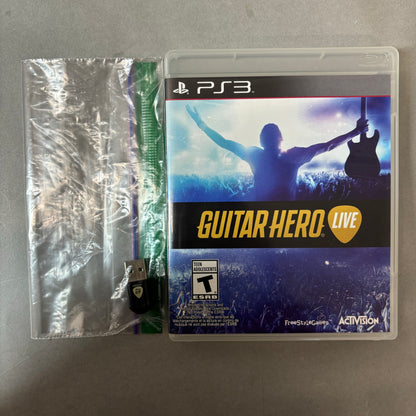 Activision Guitar Hero Live Bundle PS3 Sony PlayStation w/ Dongle & Wireless Guitar Controller