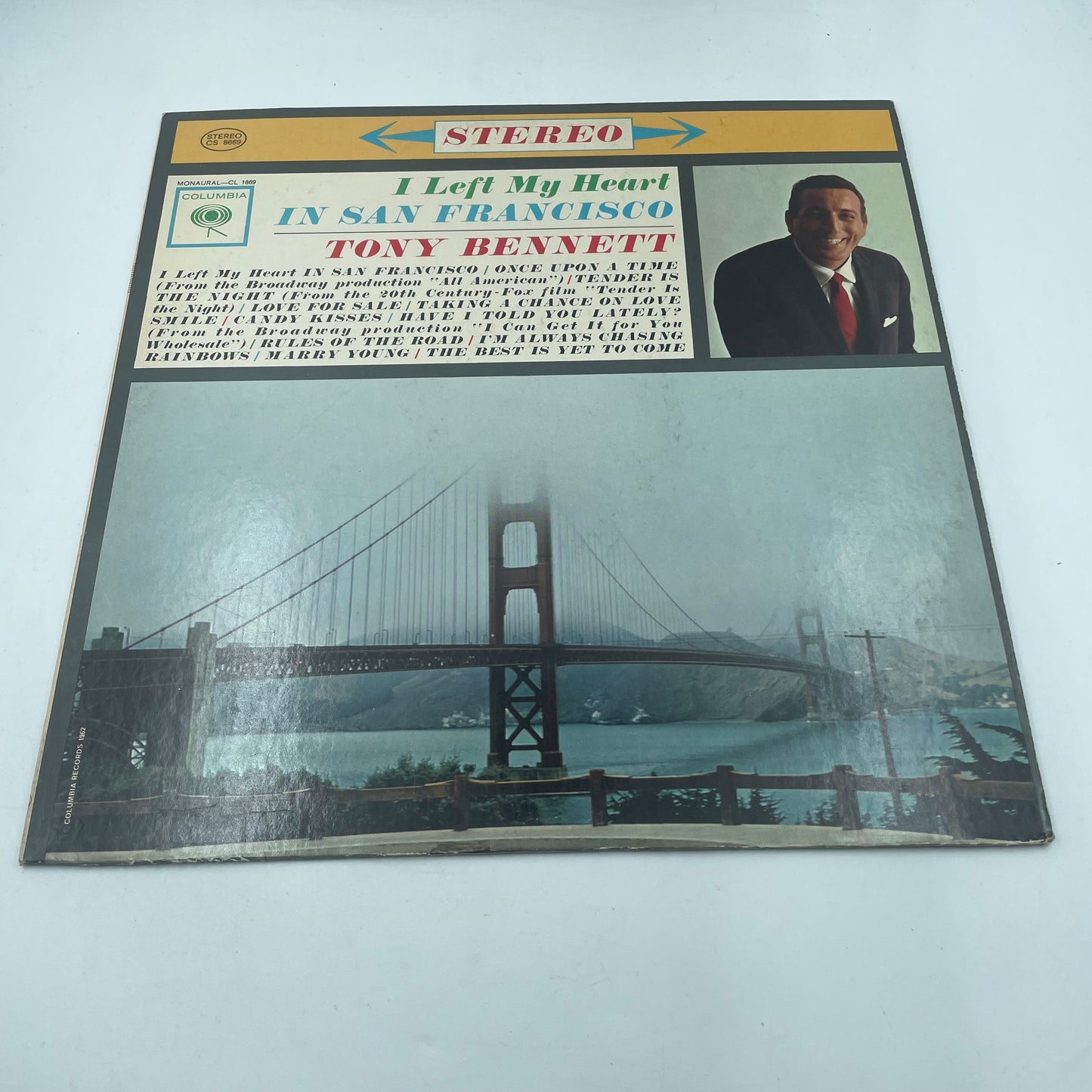 Tony Bennett I Left My Heart in San Francisco Vinyl Record CL 1869