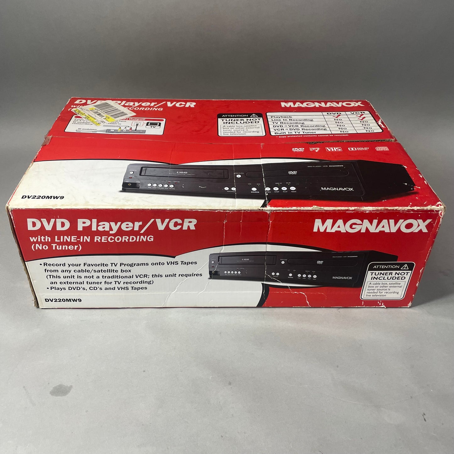 New Magnavox DVD VCR Combo Player DV220MVV9B