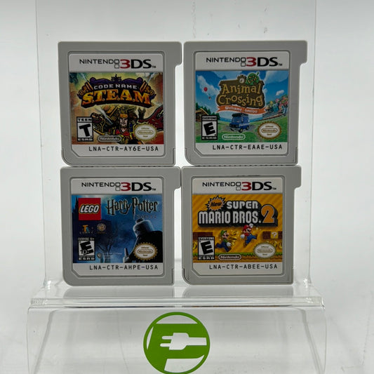 4 Game Bundle: Lego Harry Potter, Super Mario Bros 2, Code Name Steam, Animal Crossing New Leaf(Nintendo 3DS)