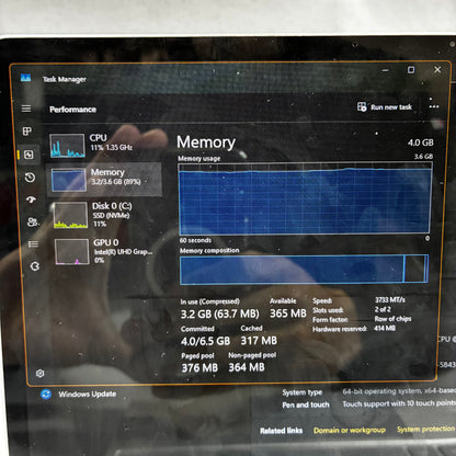 Microsoft Surface Laptop Go 1 1983 10" i5-1035G1 1.1GHz 4GB RAM 512GB SSD