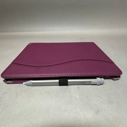 WiFi Only Apple iPad 9th Gen Bundle/Maroon Carrying Case+Logitech  Crayon Digital Pencil