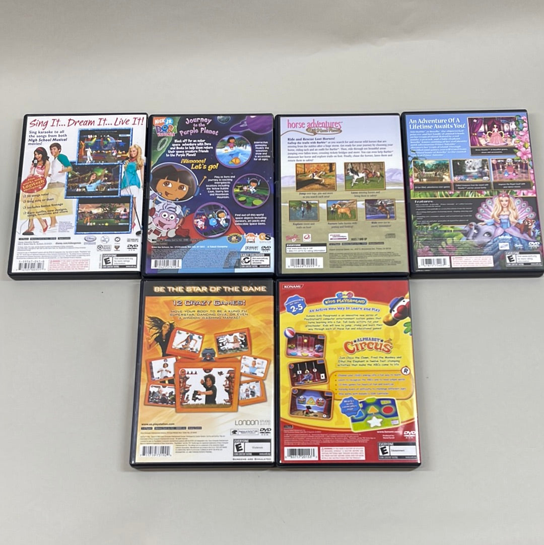 Lot of 6 Playstation 2 Games High School Musical, The Island Princess, Horse Adventures