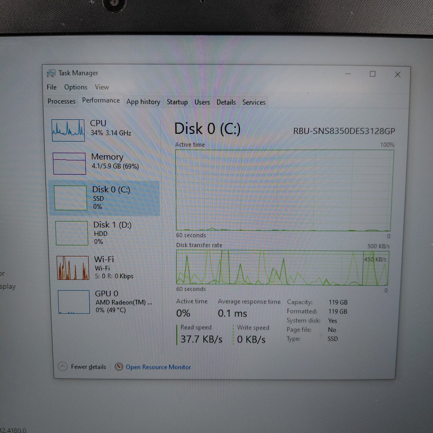 HP Laptop  15-EG0067ST 15.6" Ryzen 3 3250U 2.6GHz 8GB RAM 1TB HDD 128GB SSD