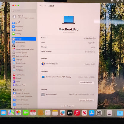 2024 Apple MacBook Pro 14" M4 10C GPU 4.5GHz 16GB RAM 500GB SSD A3112