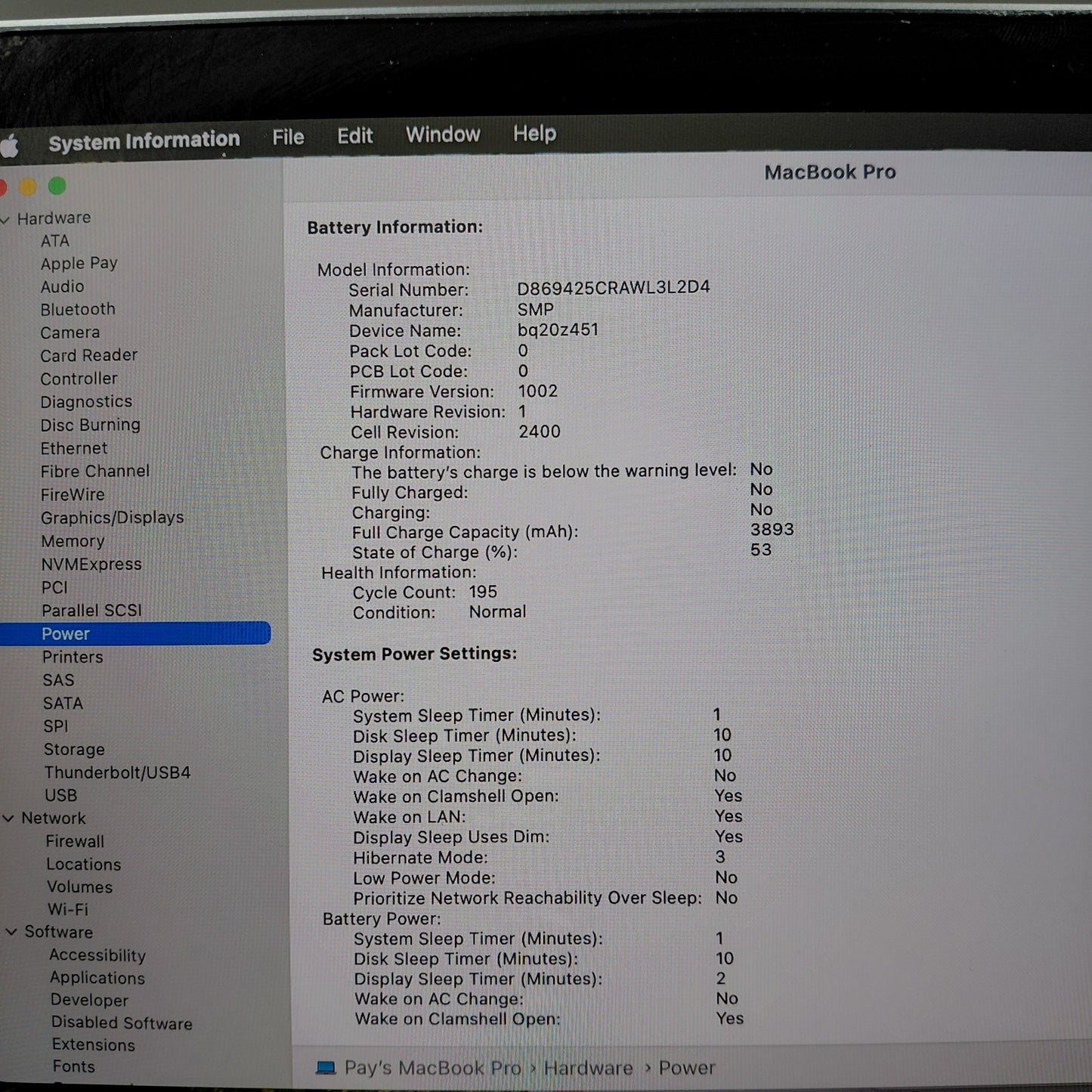 2019 Apple MacBook Pro 13.3" i5 1.4GHz 8GB RAM 128GB Silver A2159