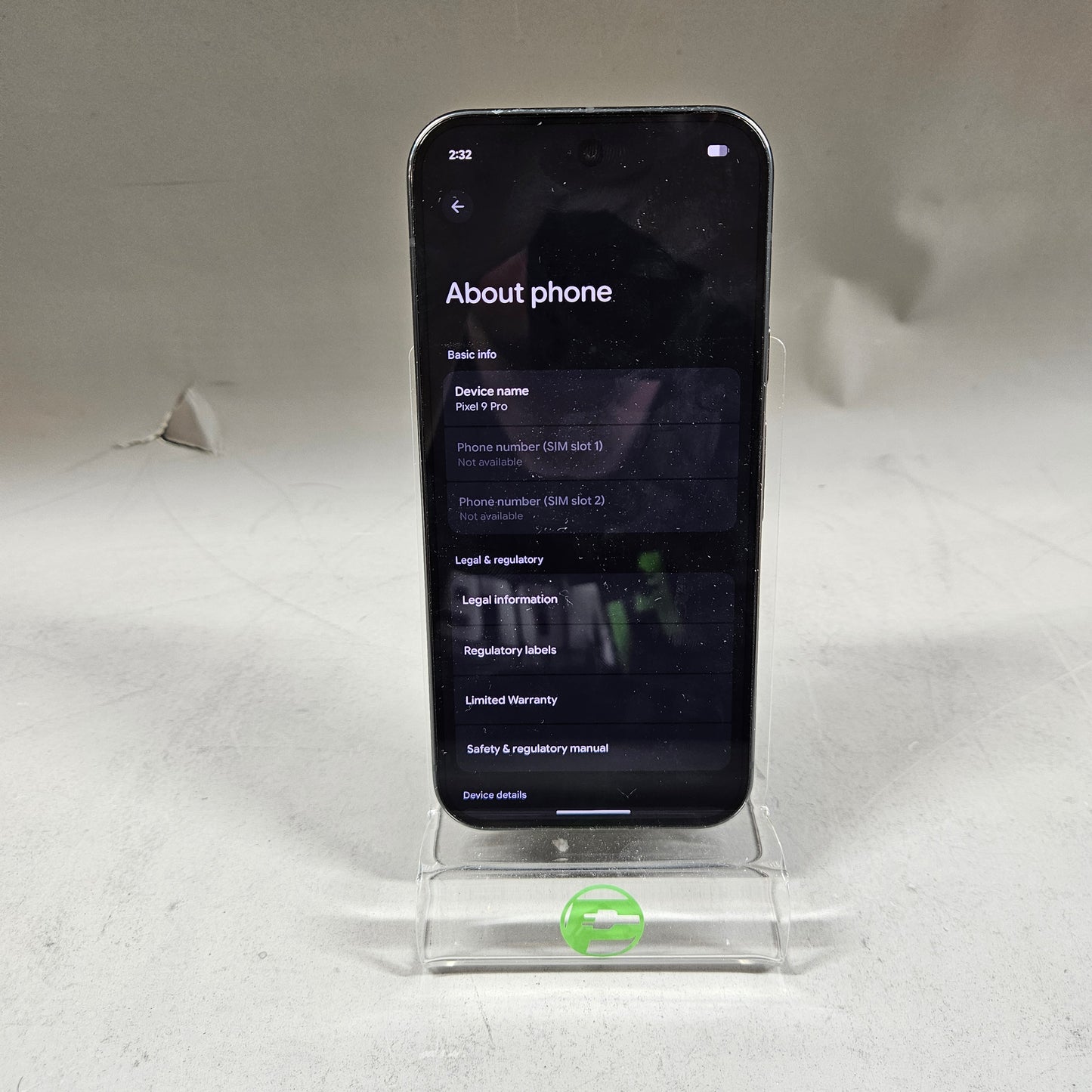 Verizon Google Pixel 9 Pro 256GB Charcoal GR83Y