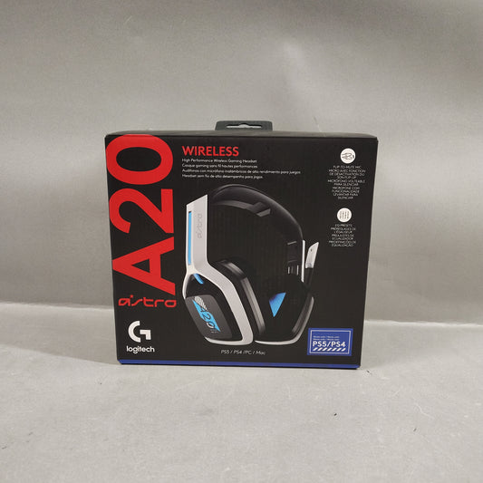 Logitech A20 Wireless Over-Ear Bluetooth Headphones White/Blue A00127