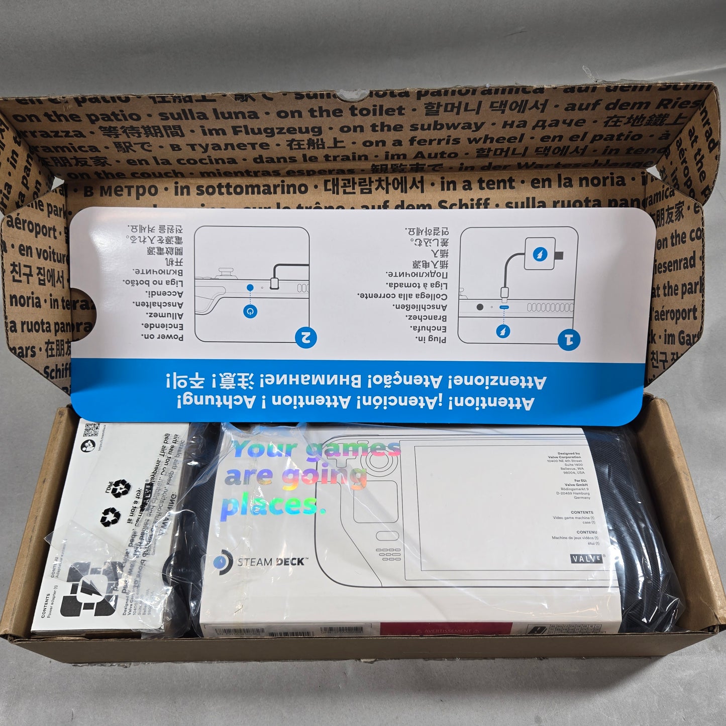 New Valve Steam Deck 7" AMD 7nm Ryzen APU 16GB RAM 256GB Black 1010