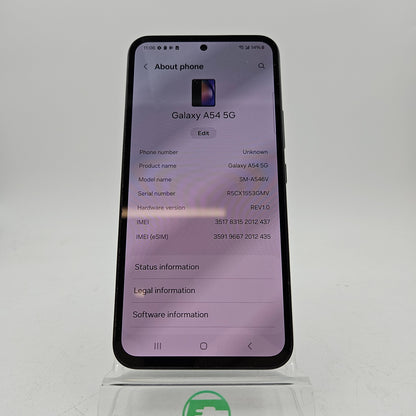 Unlocked Samsung ZGalaxy S54 5G 8GB RAM 128GB SM-A546V Black