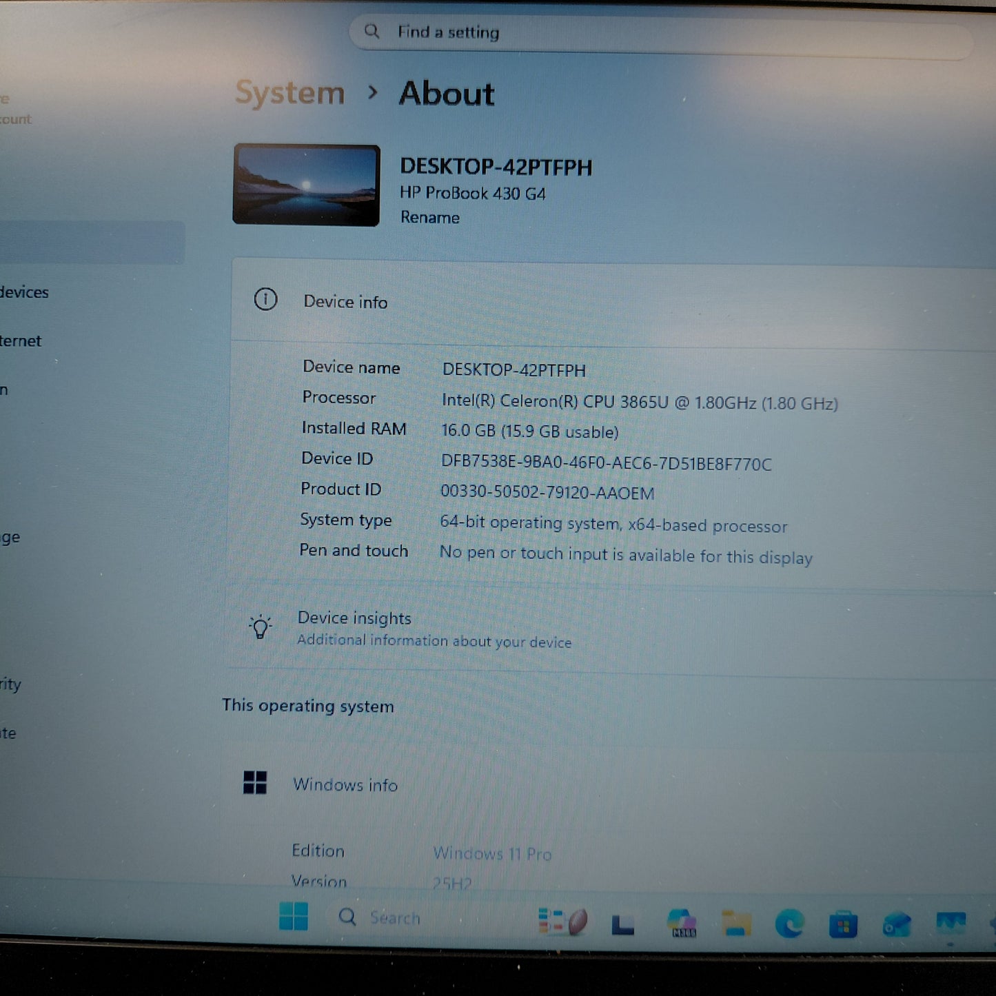 HP ProBook 430 G4 12.5" Celeron 3865U 1.8GHz 16GB RAM 500GB SSD 256GB SSD