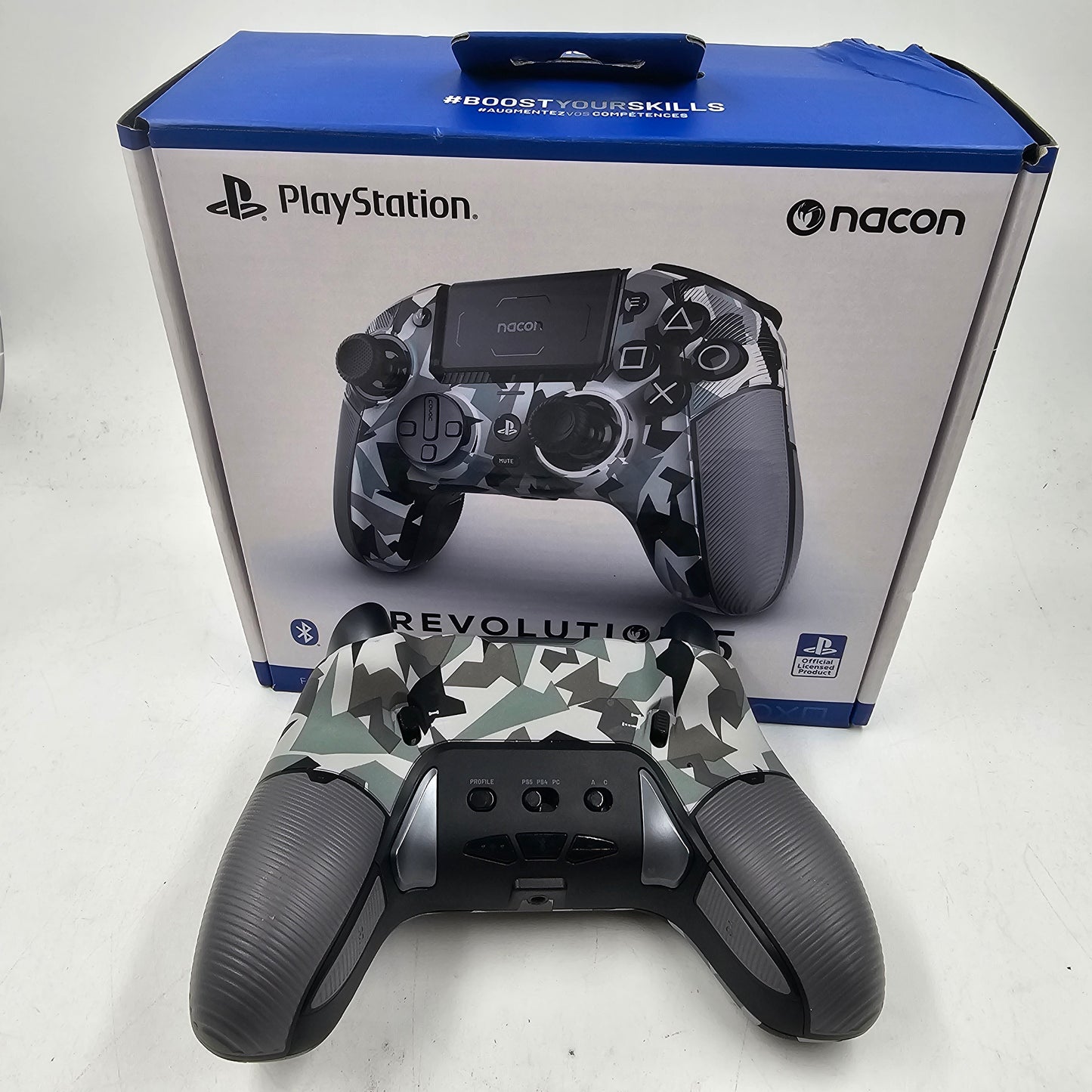 Sony Nacon Gray Camo 850036144779 Missing top of left joystick