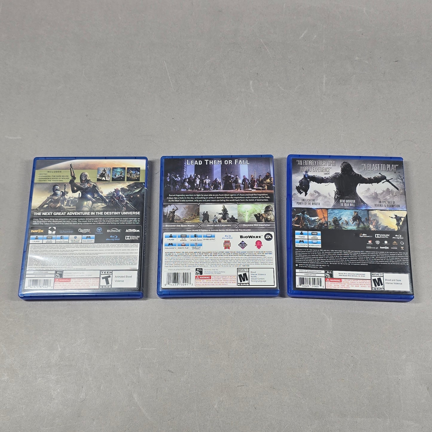 Lot of 3 Sony PlayStation 4 PS4 Games