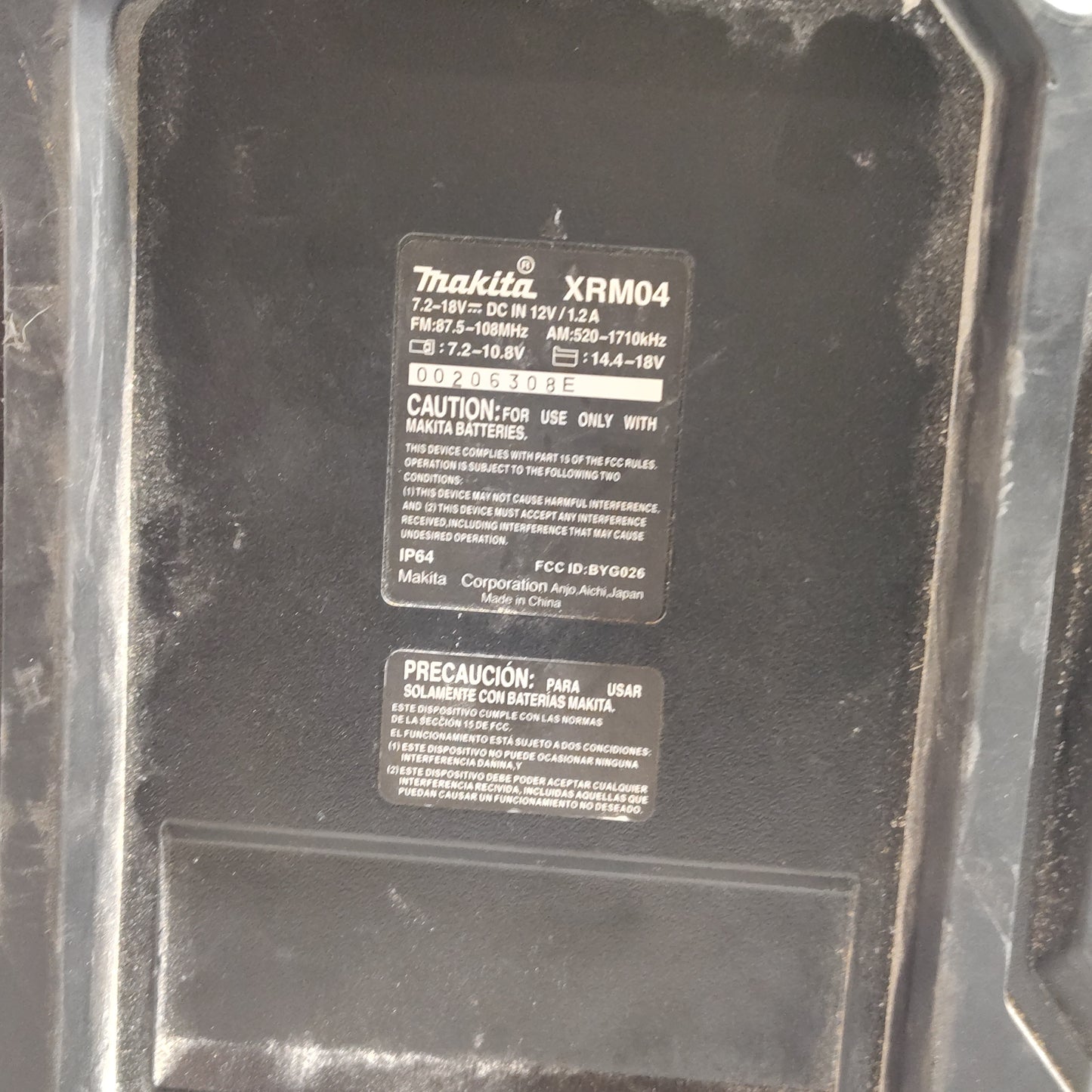 Makita XRM04 Bluetooth Speaker Black 00206308E