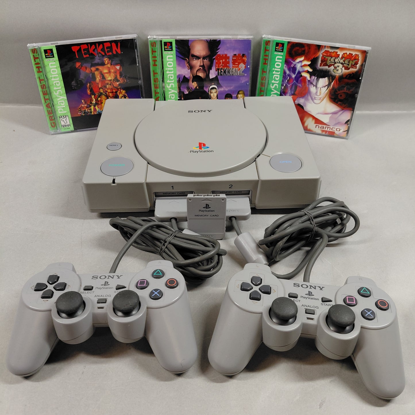 Sony PlayStation 1 PS1 8MB Grey SCPH-90001 W/3x Tekken Games