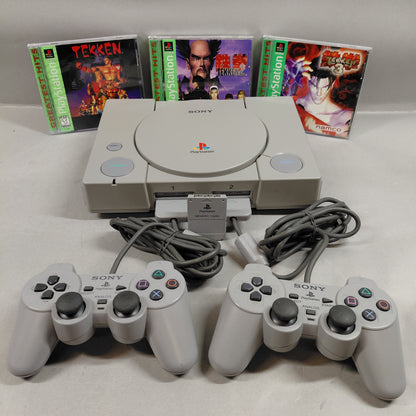 Sony PlayStation 1 PS1 8MB Grey SCPH-90001 W/3x Tekken Games