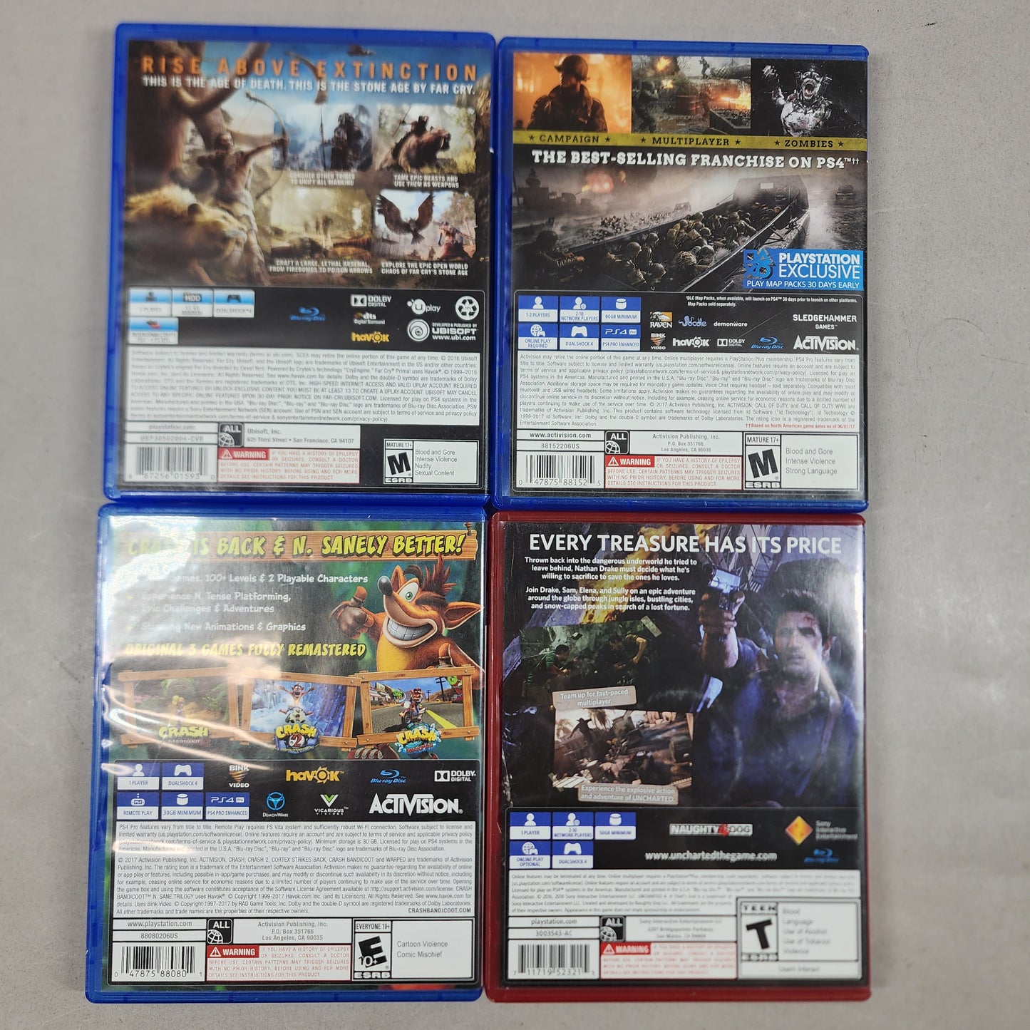 PS4 Must Plays Bundle Playstation 4 Lot of 4 PS4 Games