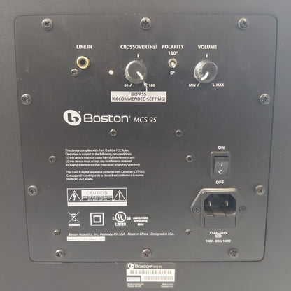 Boston MCS95 Surround Sound Home Speaker System