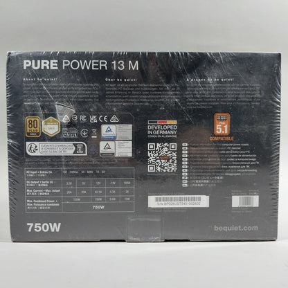 New be quiet! Pure Power 13 M 80 Plus Gold 750W Fully Modular Power Supply