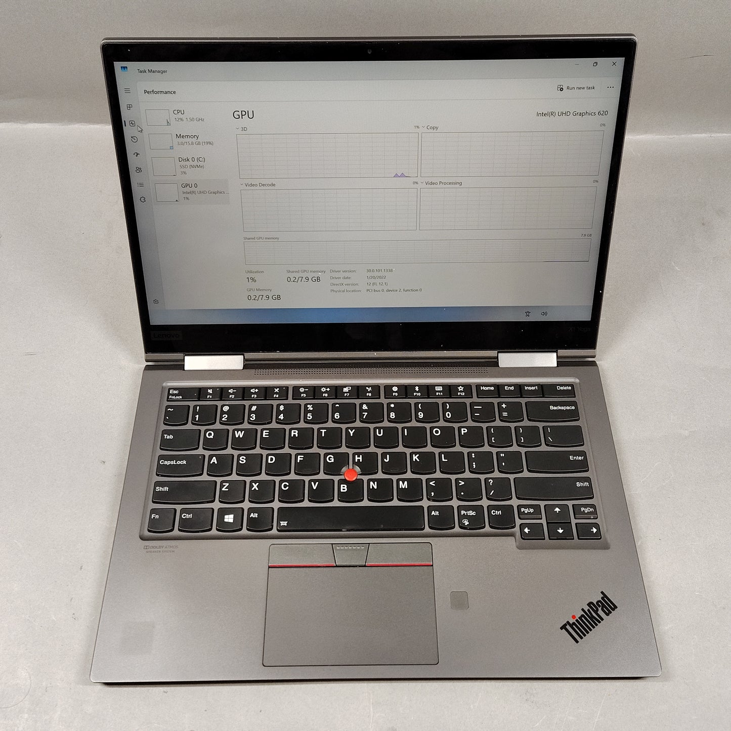 Lenovo ThinkPad X1 Yoga Gen 4 14" i5-8365U 1.6GHz 16GB RAM 256GB