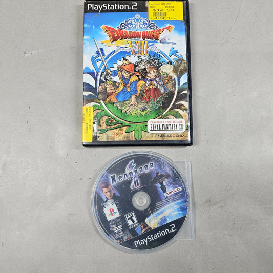 Lot of 2 Sony PlayStation 2 PS2 Games Dragon Quest VIII Xenosaga Episode 2