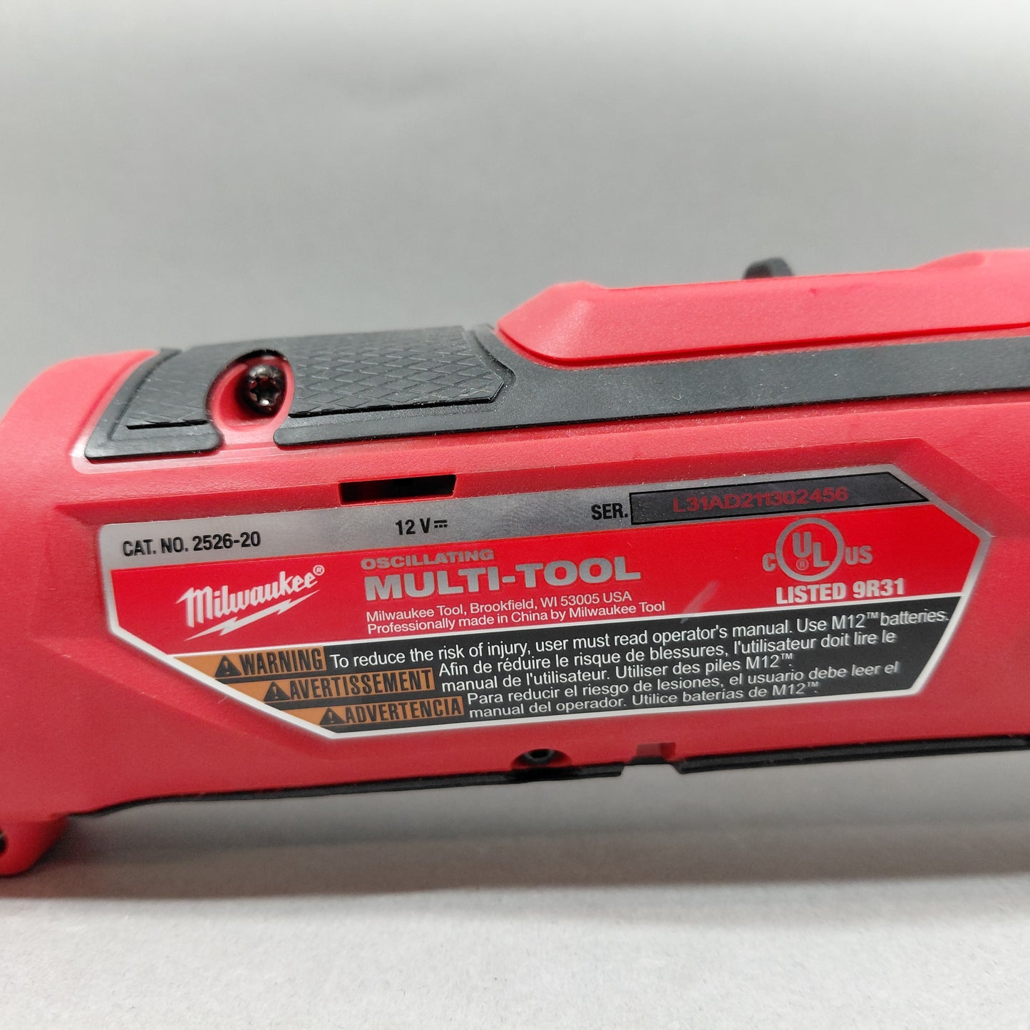 Milwaukee 2526-20 M12 12V Oscillating Multi-Tool