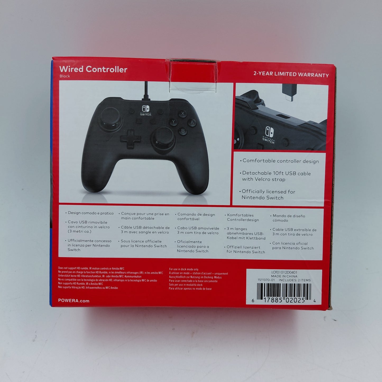 New Nintendo Switch Pro wired Controller Black