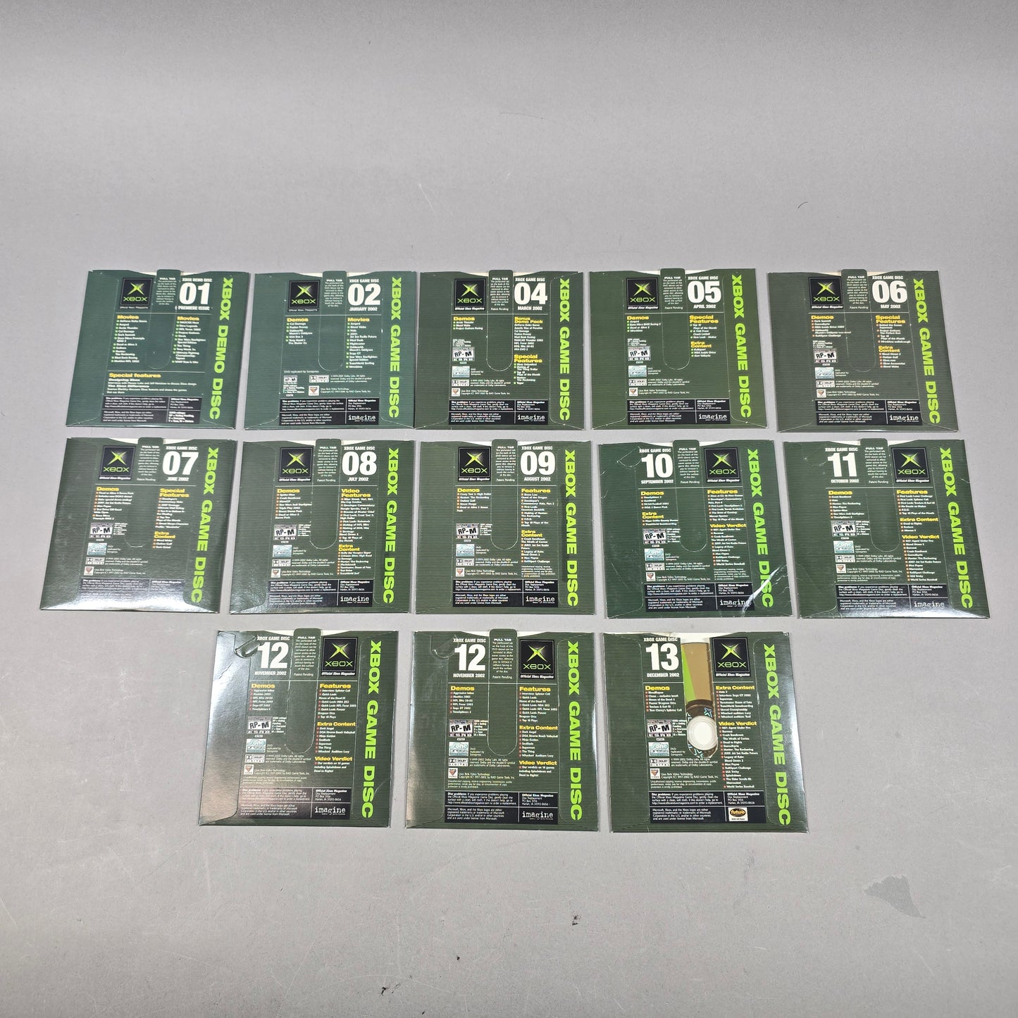 Lot of 13 Microsoft Original Xbox Games Official Xbox Magazine Demos