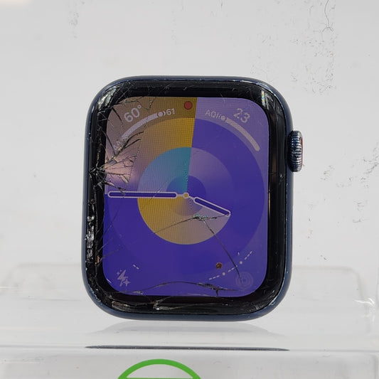 Broken Unlocked Apple Watch Series 6 44MM Aluminum A2294 Cracked Face