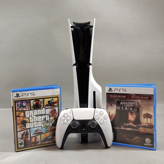 Sony PlayStation 5 Slim Disc Edition PS5 1TB White Gaming System CFI-2015
