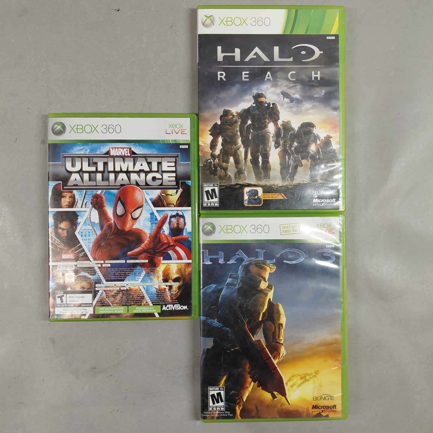 Microsoft Xbox 360 S 4GB Black 1439 W/3 Games