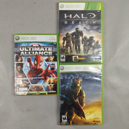 Microsoft Xbox 360 S 4GB Black 1439 W/3 Games