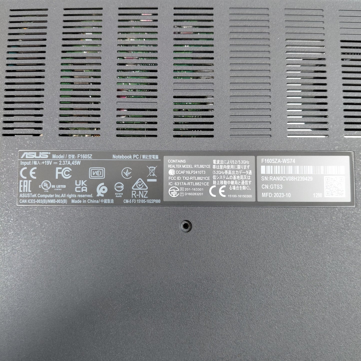 Asus Vivobook 16 F1605Z 16" i7-1255U 1.7GHz 40GB RAM 1TB SSD