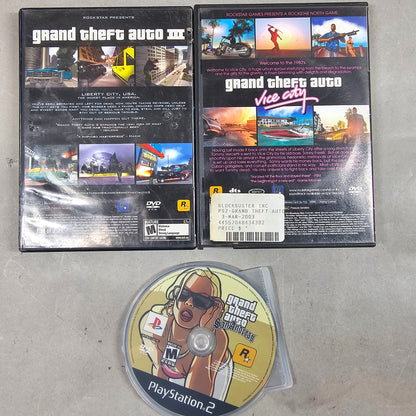 Lot of 3 Sony PlayStation 2 PS2 Games GTA III  Vice City San Andreas