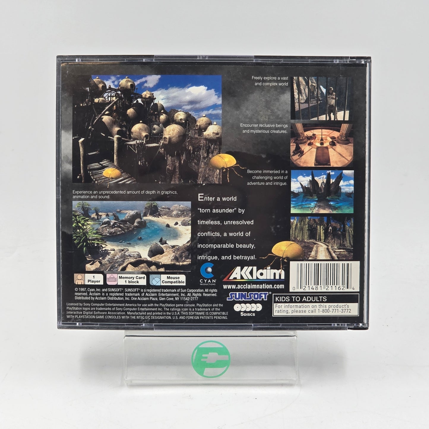 Riven The Sequel to Myst (Sony PlayStation 1 PS1, 1997)