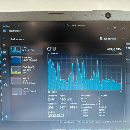 HP Laptop  15-EG0067ST 13.4" N150 800MHz 4GB RAM 128GB SSD