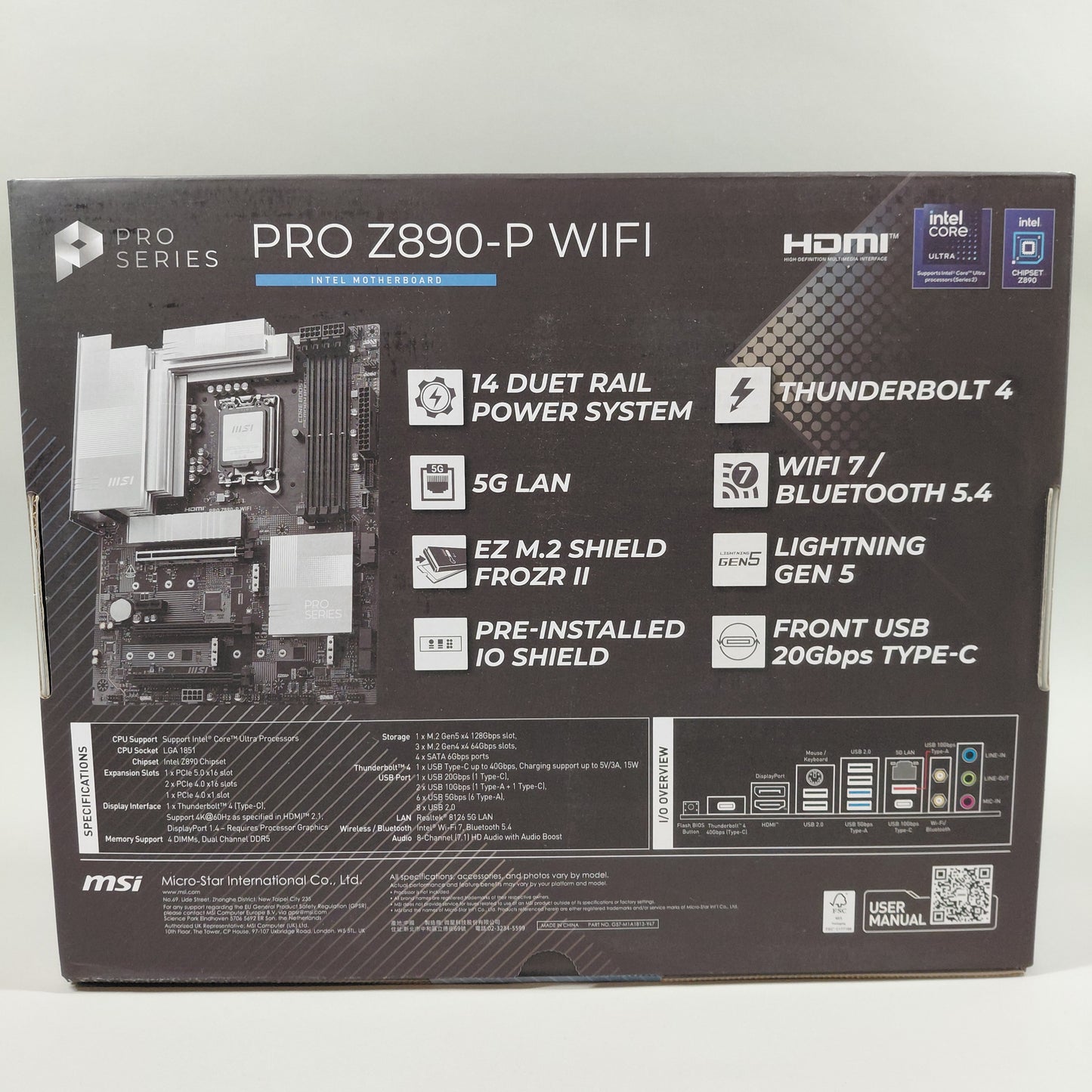 New MSi Pro Z890-P WiFi LGA 1851 ATX Intel DDR5 Motherboard