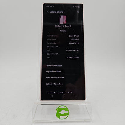 Unlocked Samsung Galaxy Z Fold6 12GB RAM 512GB SM-F956U1 Pink