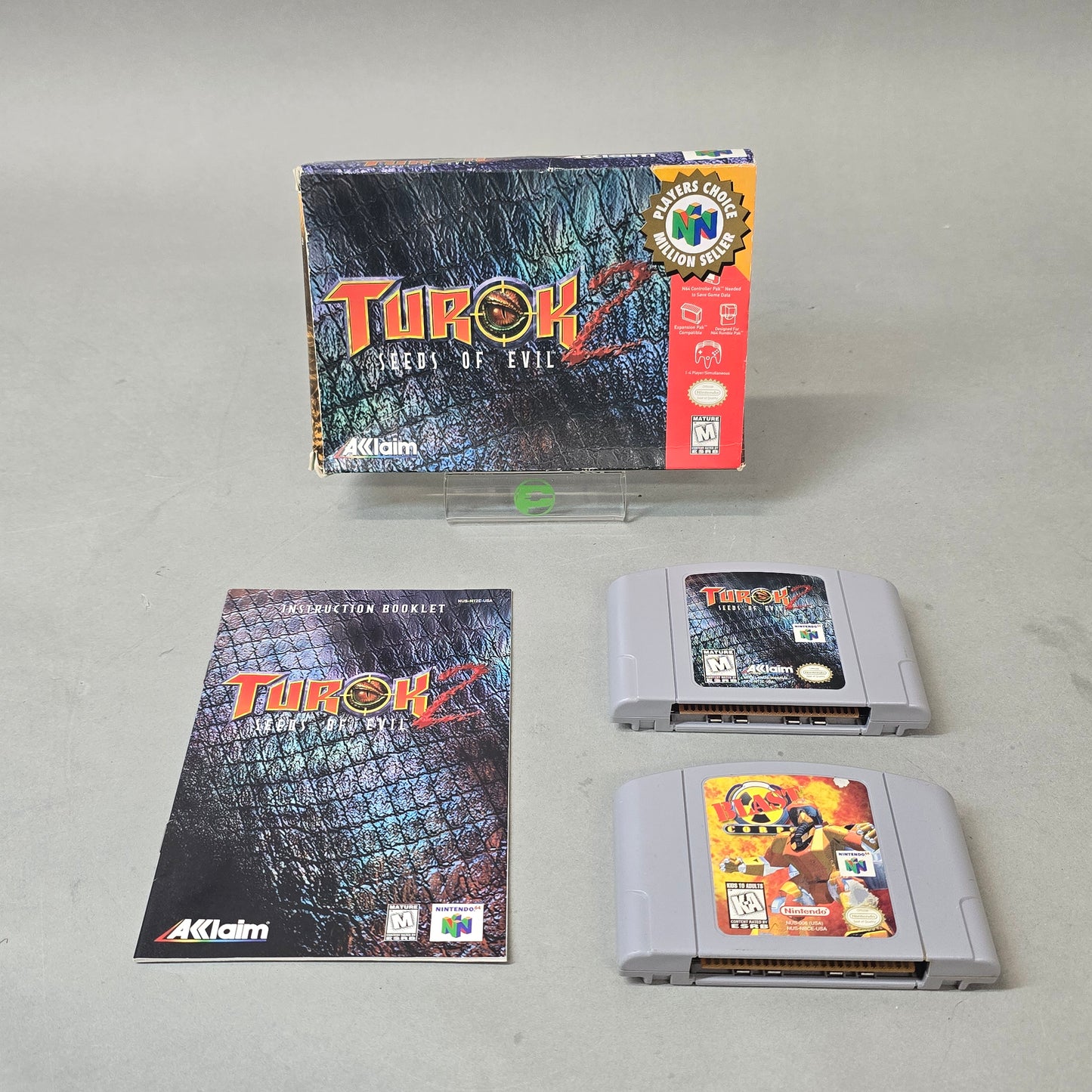 Nintendo 64 Game Bundle: Turok 2: Seeds of  Evil (N64,  1998) & Blast Corps (N64, 1996)