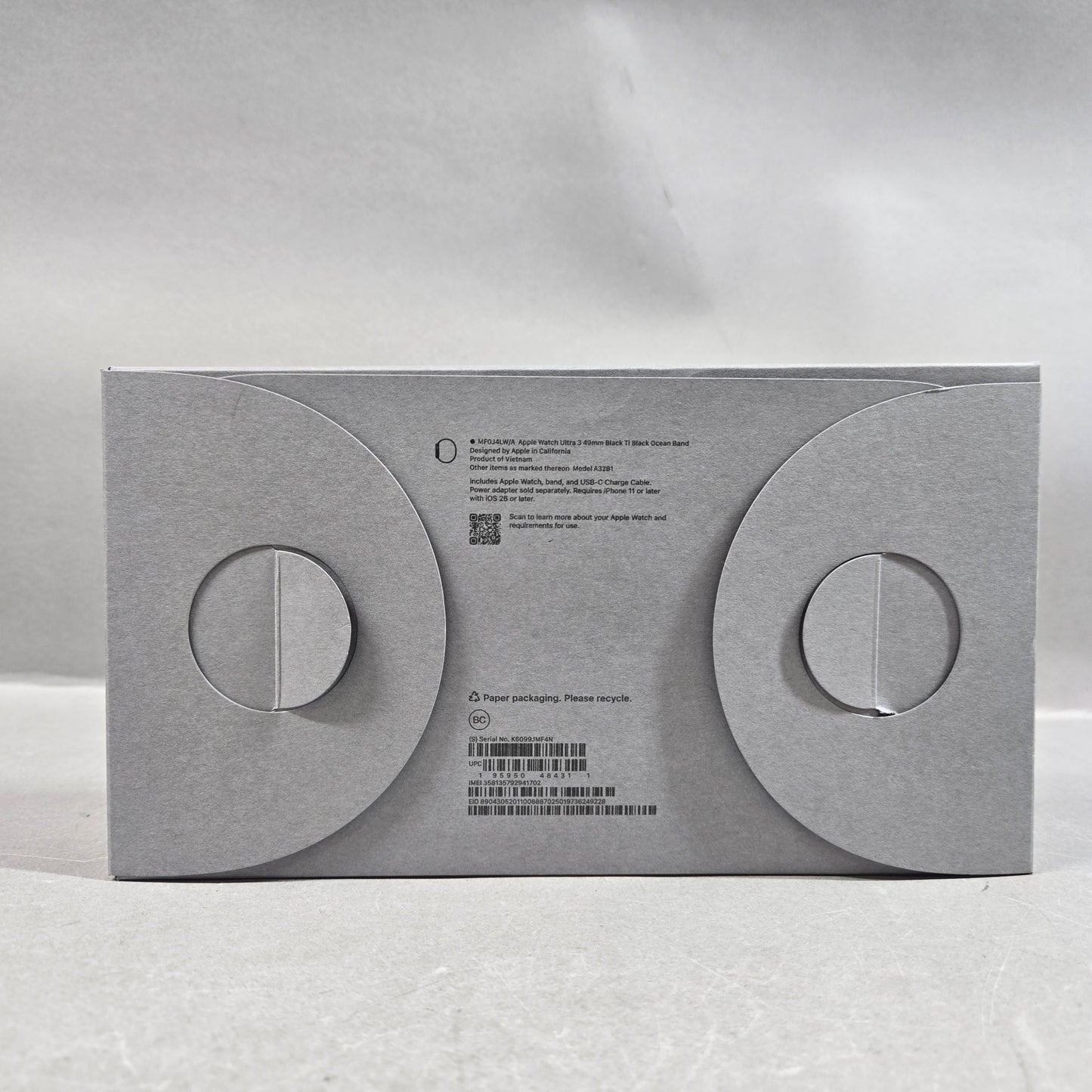 New Unlocked Apple Watch Ultra 3 49MM Black Titanium MF0J4LW/A